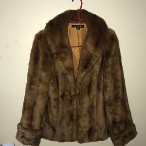 Vintage Faux Fur Fitted Jacket